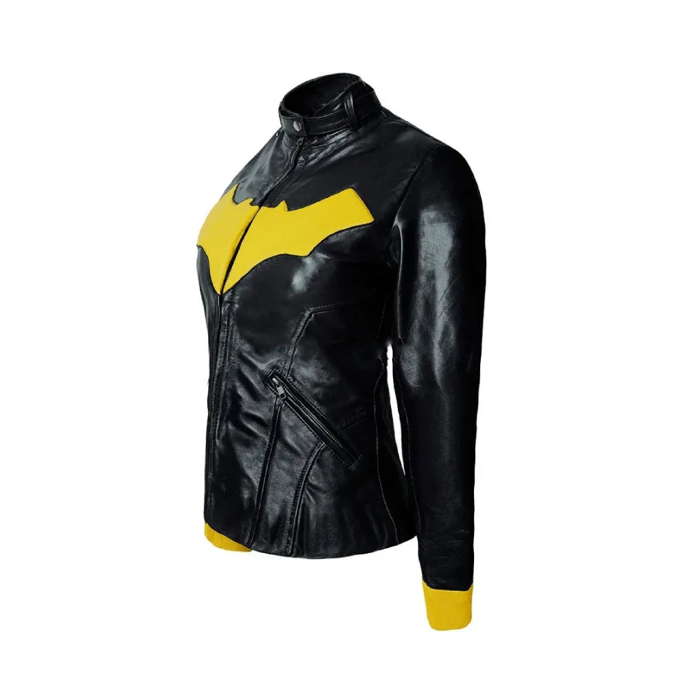 Batgirl Cosplay Leather Jacket | Gotham City Costumes