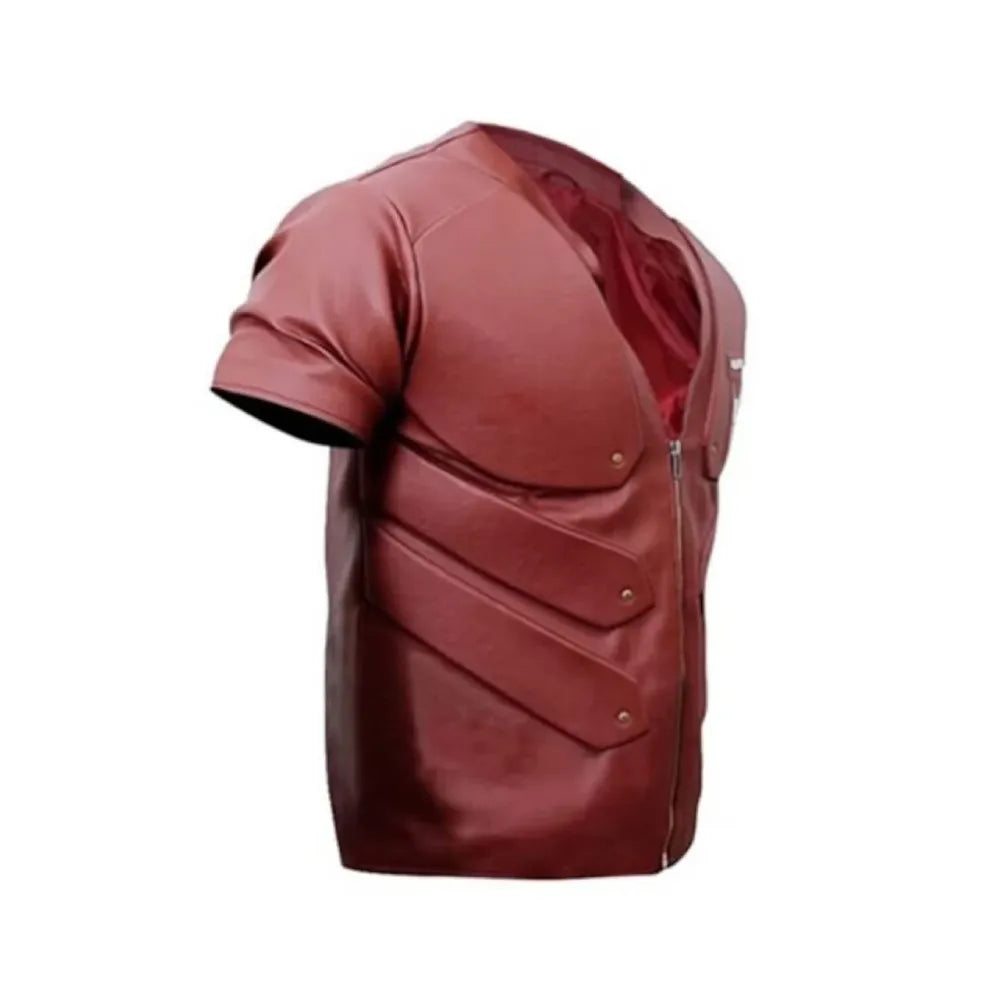 Tim Drake Red Vest | Red Robin Batman Arkham City Leather Vest