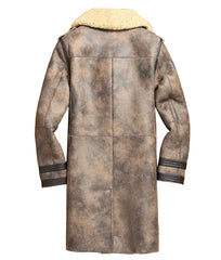 Mens Sheepskin Shearling Trench Coat