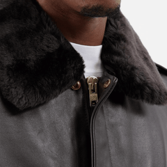 Mens Brown Leather Flight Jacket