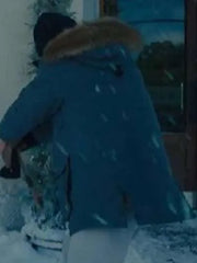 Charlie Cox Merv 2025 Blue Hooded Jacket
