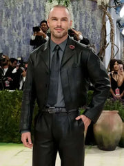 Met Gala 2026 Nicholas Hoult Leather Jacket
