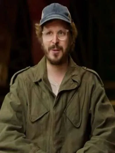 Michael Cera The Running Man 2025 Green Jacket
