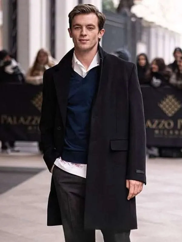 Milan Fashion Week 2026 Jannis Niewöhner Black Coat