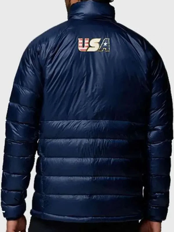 Winter Olympics 2026 Team USA Blue Puffer Jacket
