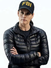 Missy Peregrym CIA 2026 Black Puffer Jacket
