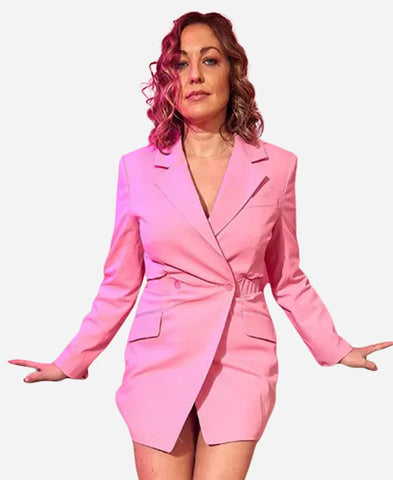 Molly McGlynn aFitting In 2024 Pink Blazer