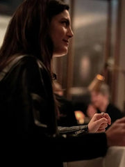 Monica Barbaro Crime 101 Leather Black Jacket