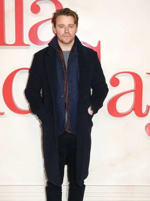 Ella McCay Premiere Night 2025 Jack Lowden Wool Coat

