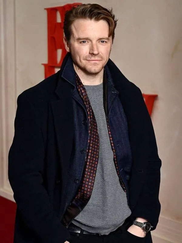 Ella McCay Premiere Night 2025 Jack Lowden Wool Coat
