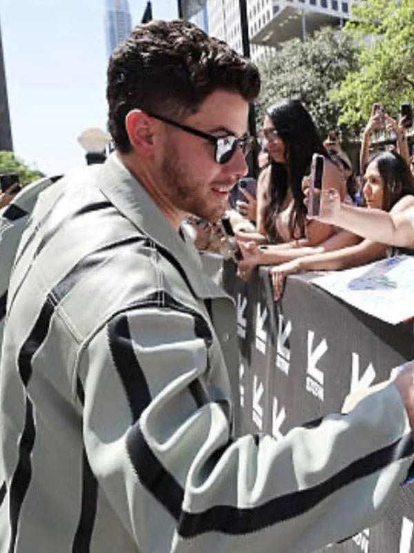 Nick Jonas Power Ballad Movie Premiere Leather Jacket
