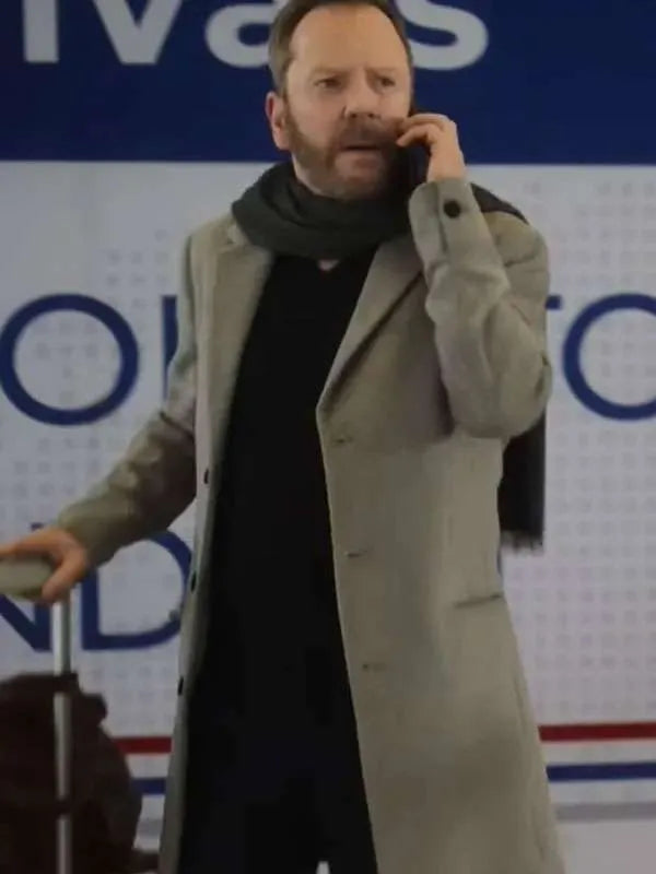 Kiefer Sutherland Tinsel Town 2025 Grey Coat
