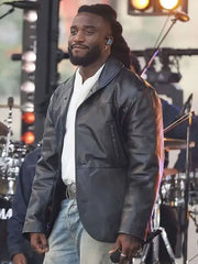 NBC’s Today 2026 Shaboozey Black Leather Blazer