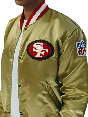 49ers Starter Jacket | San Francisco 49ers Golden Satin Jacket