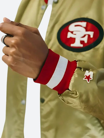 49ers Starter Jacket | San Francisco 49ers Golden Satin Jacket