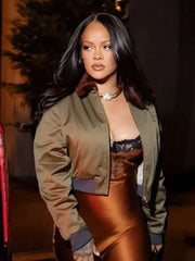 NYC 2026 Rihanna Green Cropped Jacket