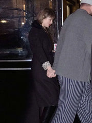 NYC 2026 Taylor Swift Shearling Collar Wool Coat
