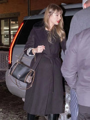 NYC 2026 Taylor Swift Shearling Collar Wool Coat

