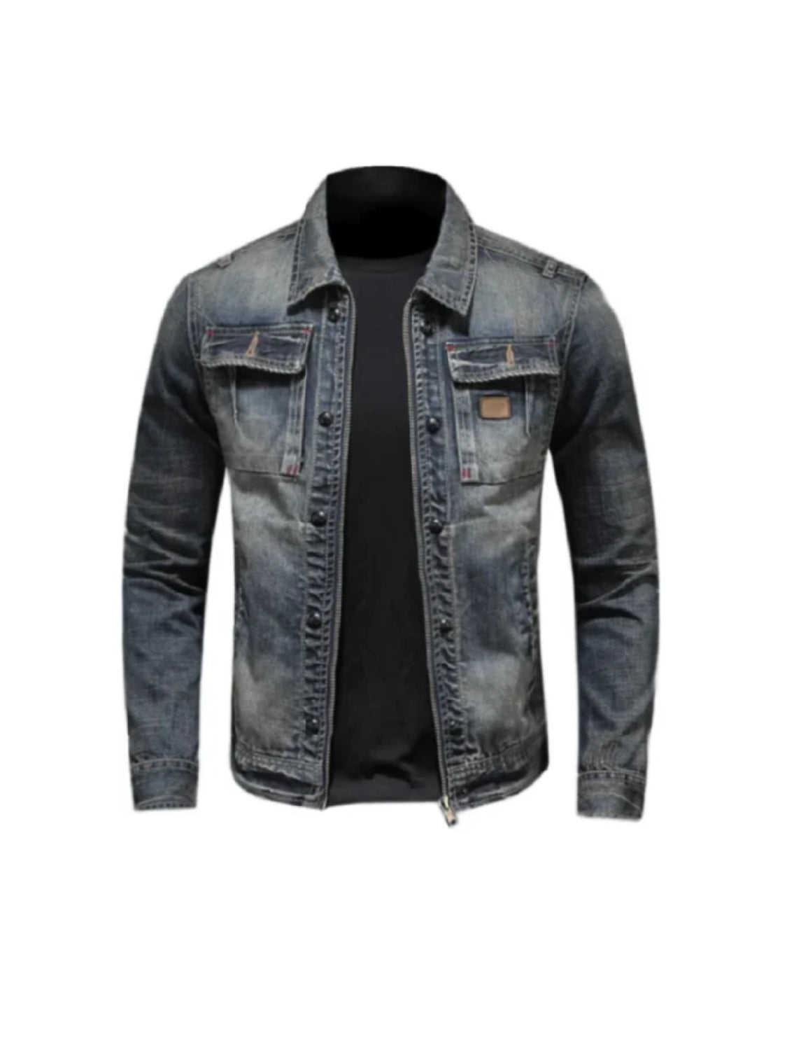 Casual Wear Denim Jacket | Men's Slim Fit Blue Denim Jacket