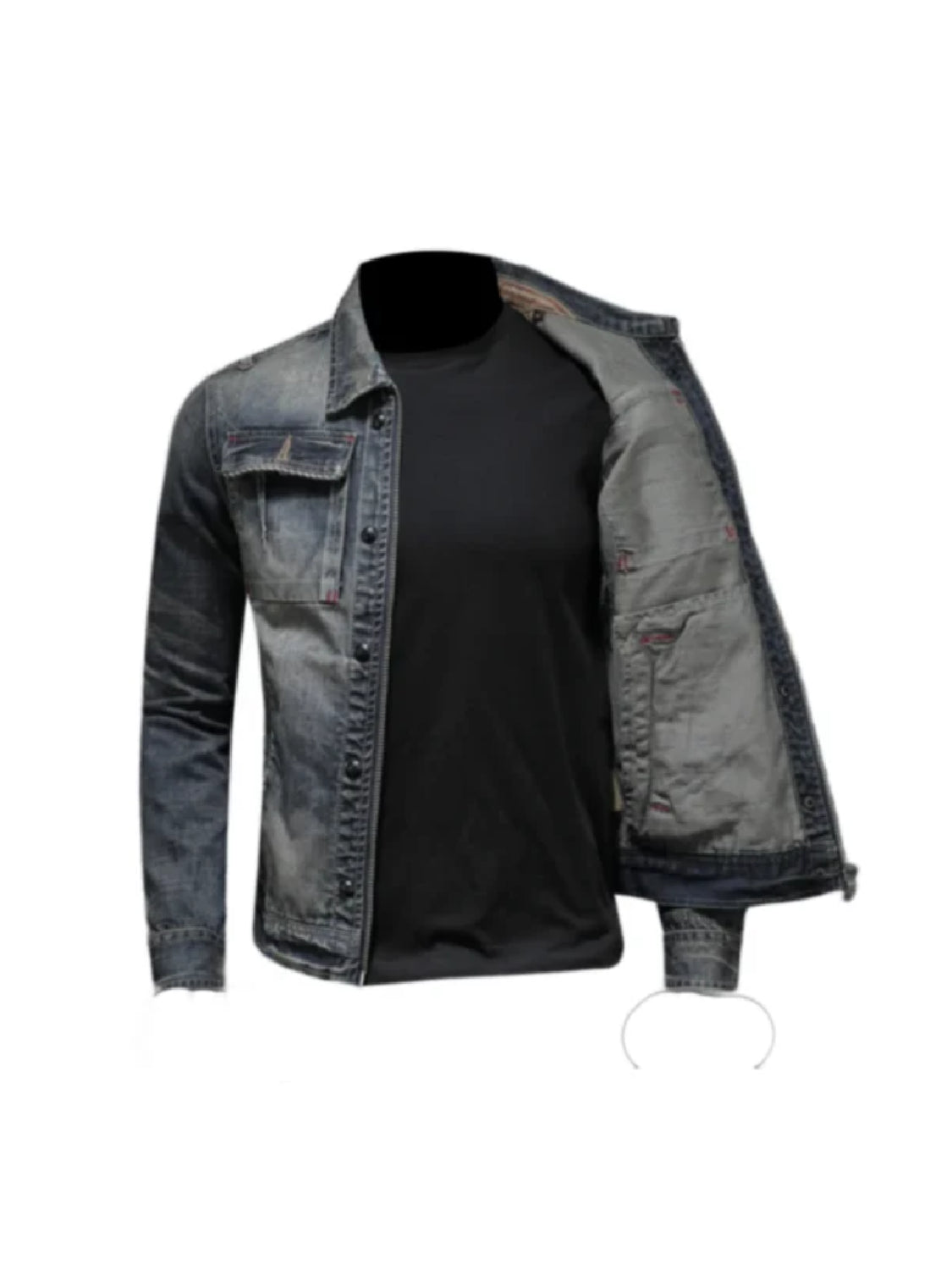 Casual Wear Denim Jacket | Men's Slim Fit Blue Denim Jacket