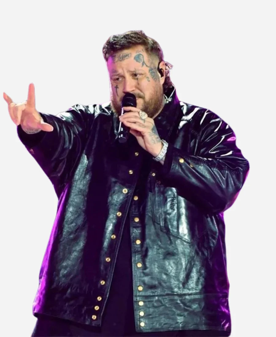 New Yearâ€™s Eve Live Nashvilleâ€™s Big Bash Jelly Roll Black Leather Jacket For Sale