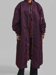 Anne Hathaway NYC 2026 Bomber Coat
