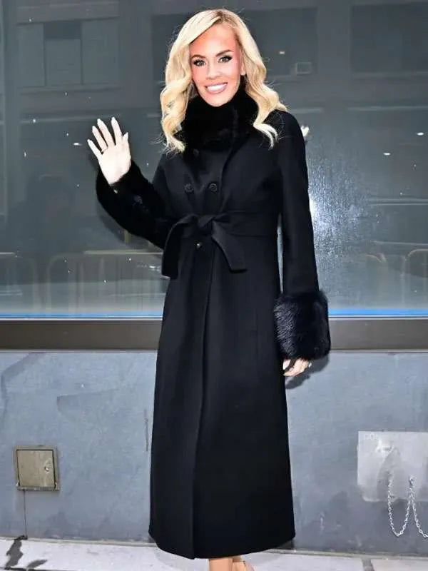 New York City 2026 Jenny McCarthy Black Wool Coat