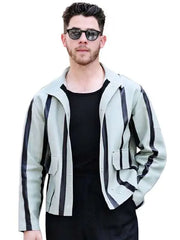 Nick Jonas Power Ballad Movie Premiere Leather Jacket
