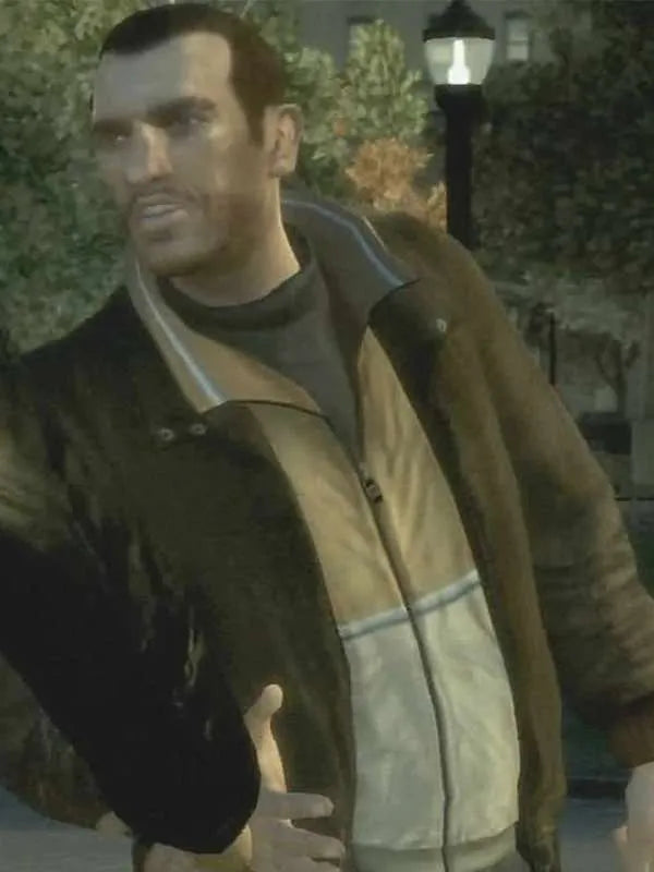 Niko Bellic GTA IV Leather Bomber Jacket