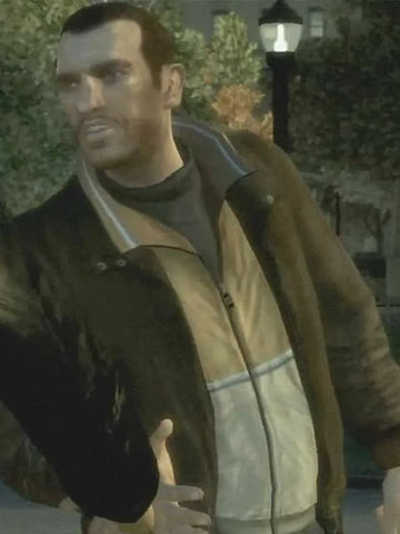 Niko Bellic GTA IV Leather Bomber Jacket