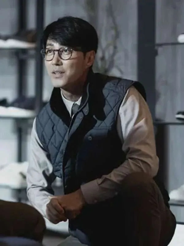 Cha Seung-won No Other Choice 2025 Quilted Vest
