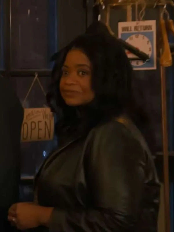 Ride or Die 2026 Octavia Spencer Black Leather Jacket