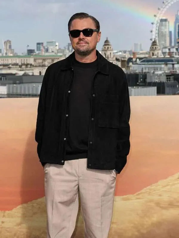 Leonardo DiCaprio One Battle After Another Suede Jacket