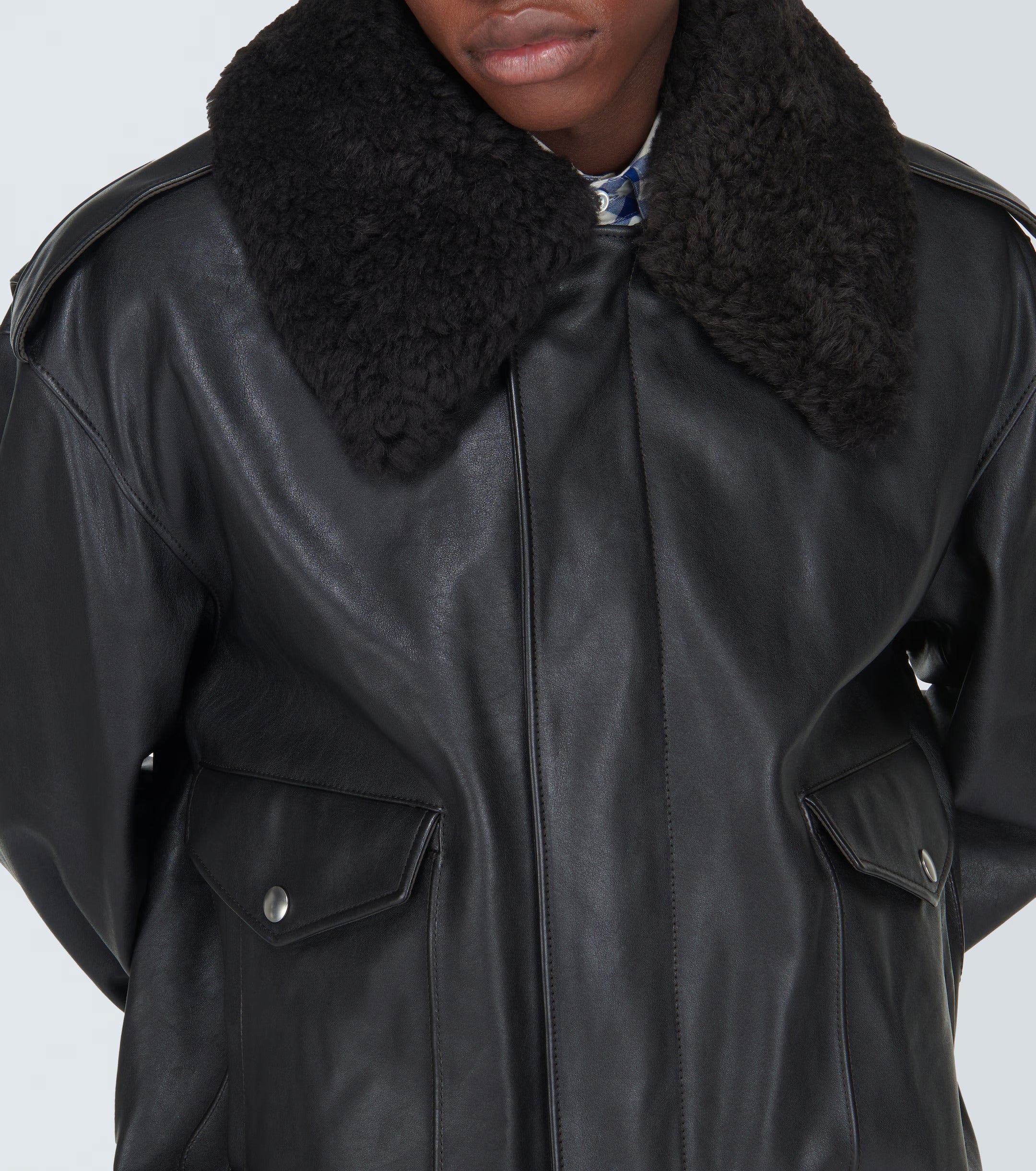 Aviator Shearling Leather Jacket