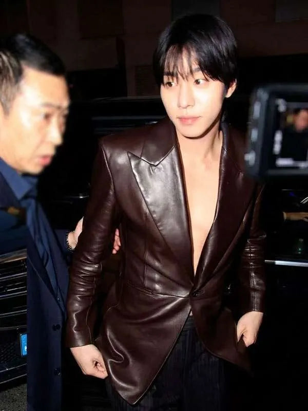 PFW 2026 Ahn Hyo Seop Leather Blazer
