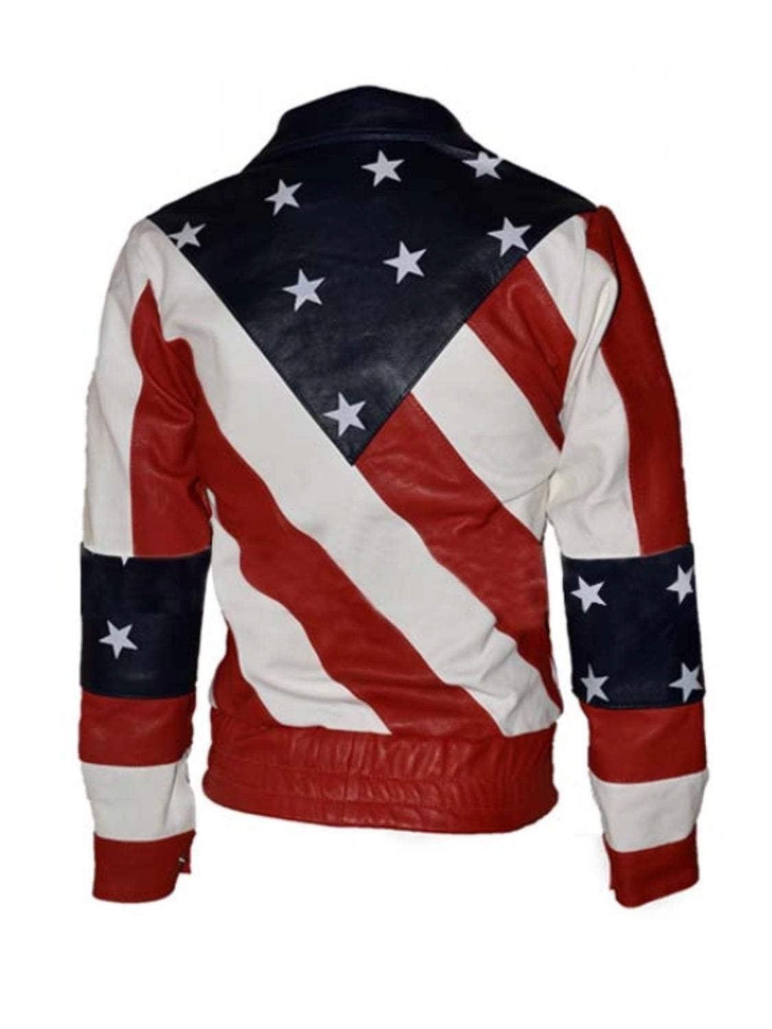 Patriotic Women Leather Jacket | American Flag Bomber Jacket