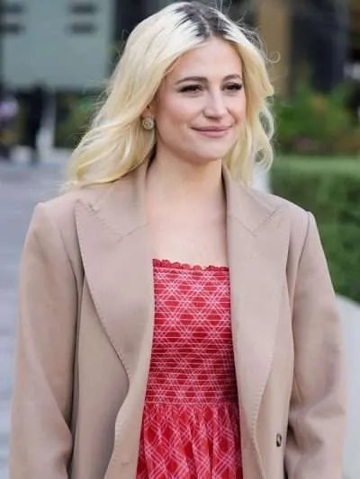 Pixie Lott 2025 Beige Long Coat
