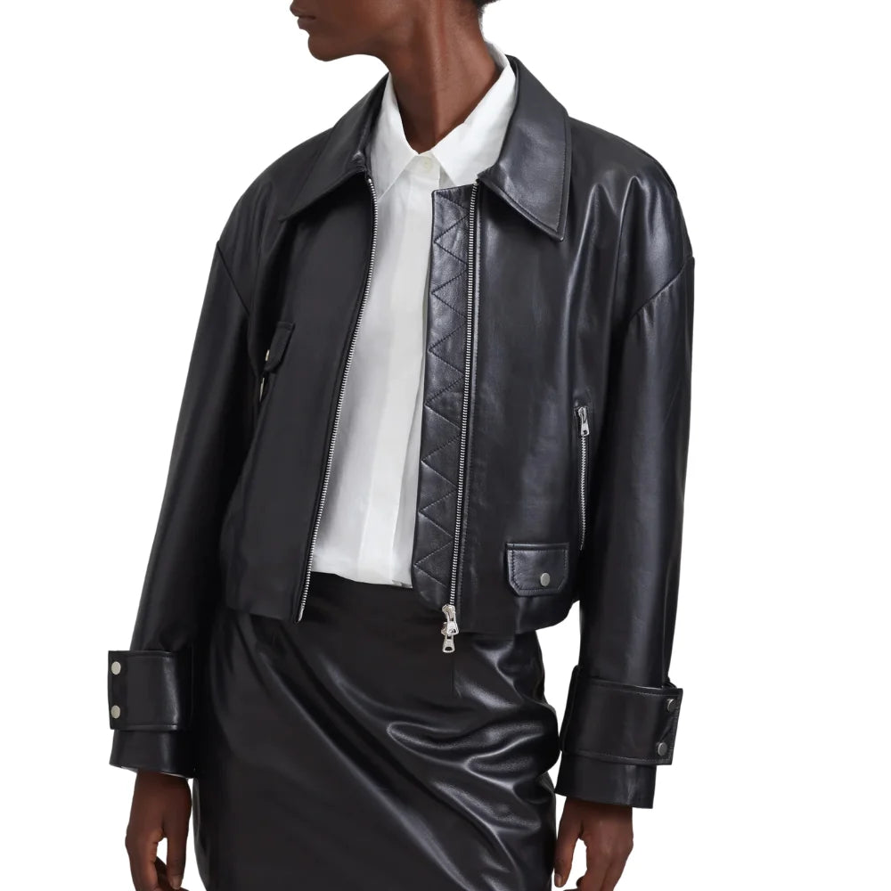 Rachel Leather Jacket Black