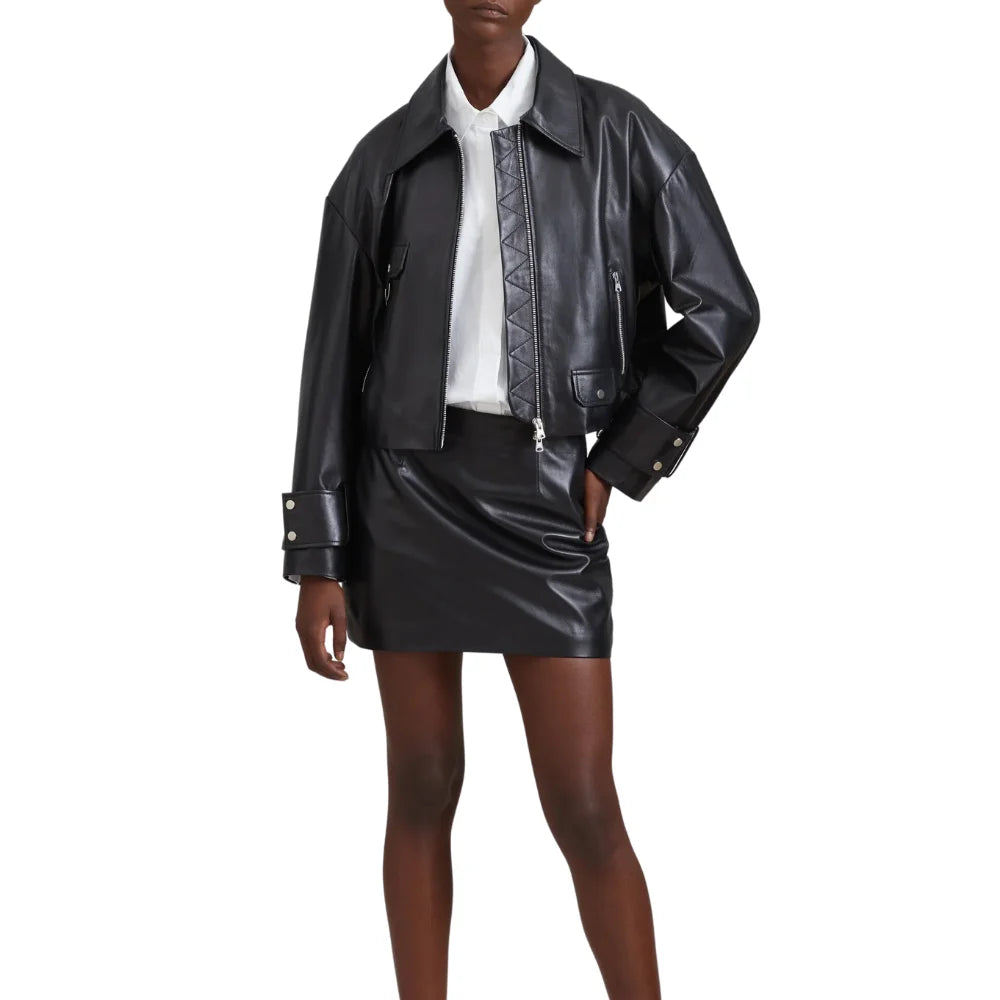 Rachel Leather Jacket Black