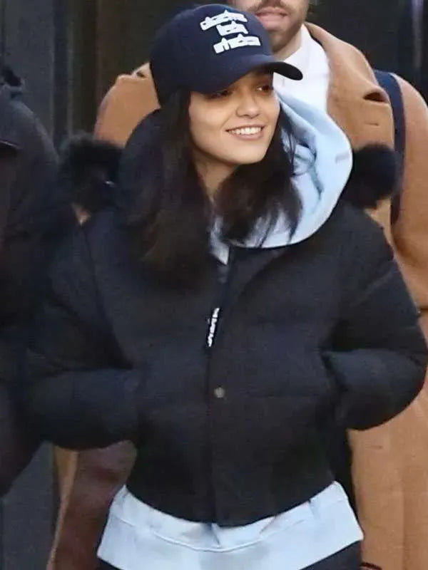 Rachel Zegler NYC 2025 Black Puffer Jacket
