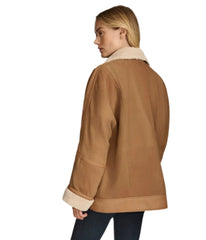 Ramona Shearling Suede Leather Jacket 