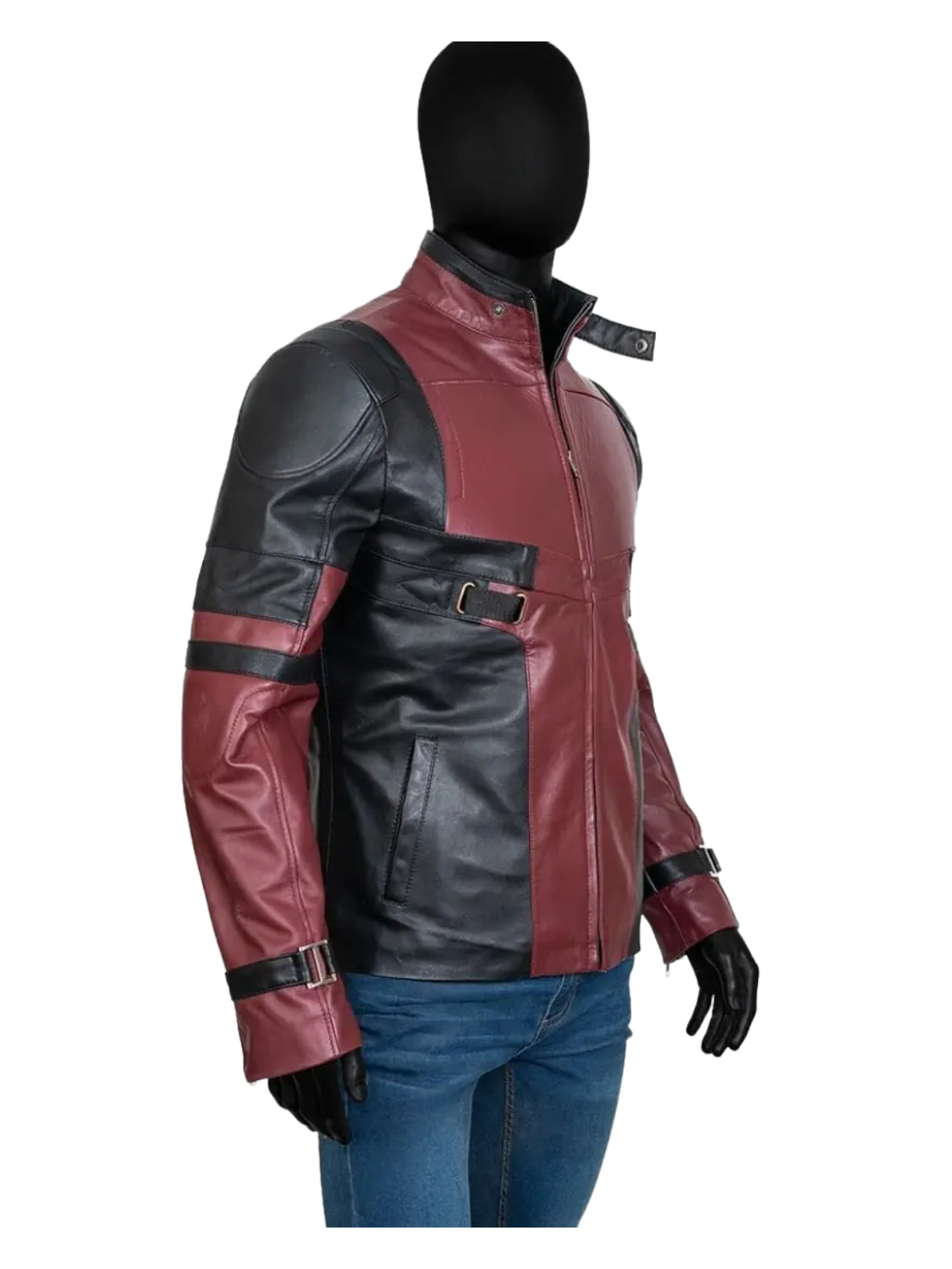 Red & Black Ryan Reynolds Deadpool Real Leather Jackets | Wade Wilson Jacket