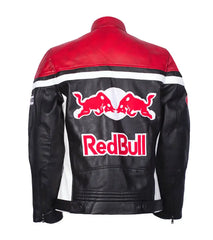 Black & Red Bull Leather Jacket