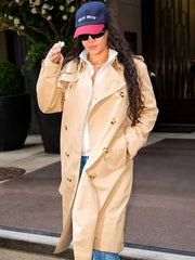 NYC 2026 Rihanna Beige Trench Coat