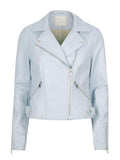 River Island light blue leather jacket