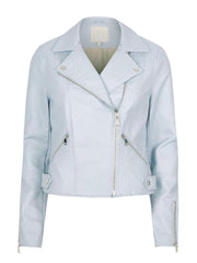 River Island light blue leather jacket