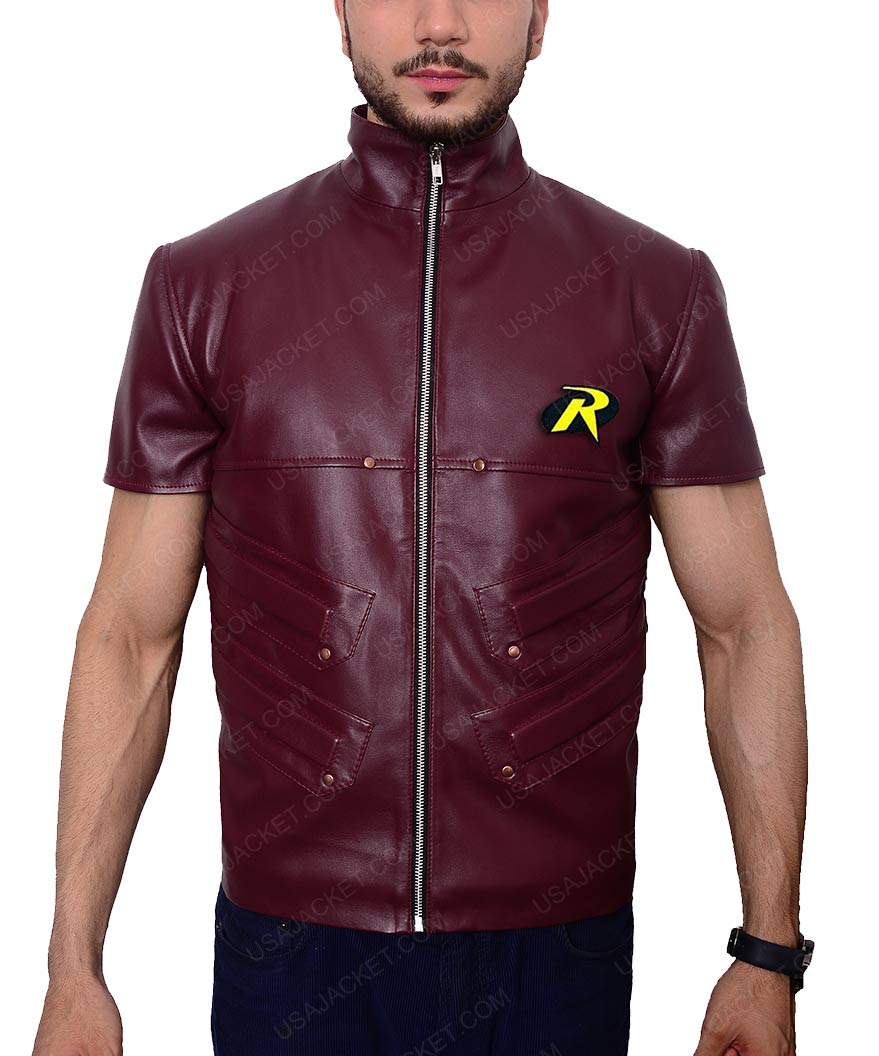 Tim Drake Red Robin Batman Arkham City Leather Vest