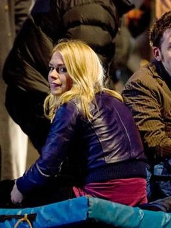 Rose Tyler Doctor Who Purple Leather Jacket