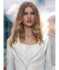 Rosie Huntington Transformers 3 White Leather Jacket