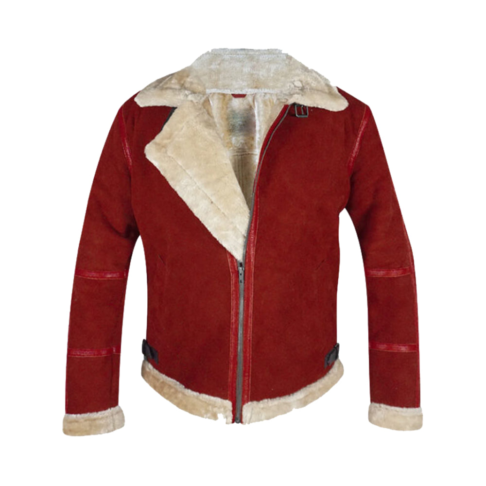 Ryan Reynolds Leather Jacket | Red Suede Leather Jacket